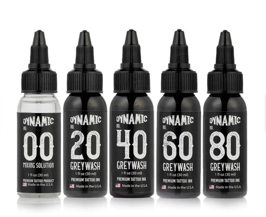 Dynamic Greywash Tattoo Ink - 1 oz. Bottle Set