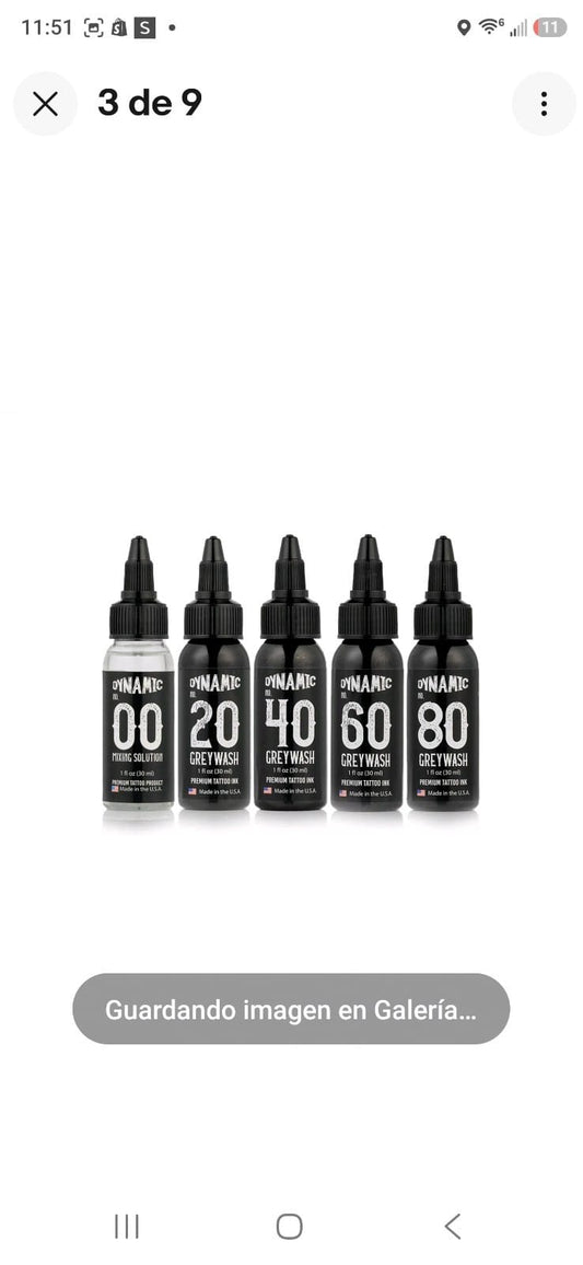 Dynamic Color Co - Greywash Set, Premade Tattoo Health And Beauty
